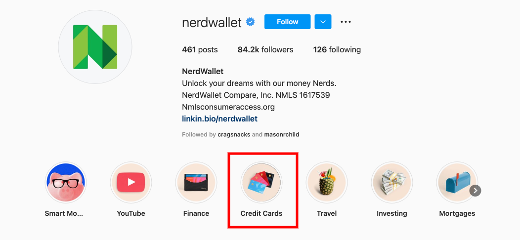 nerdwallet instagram account