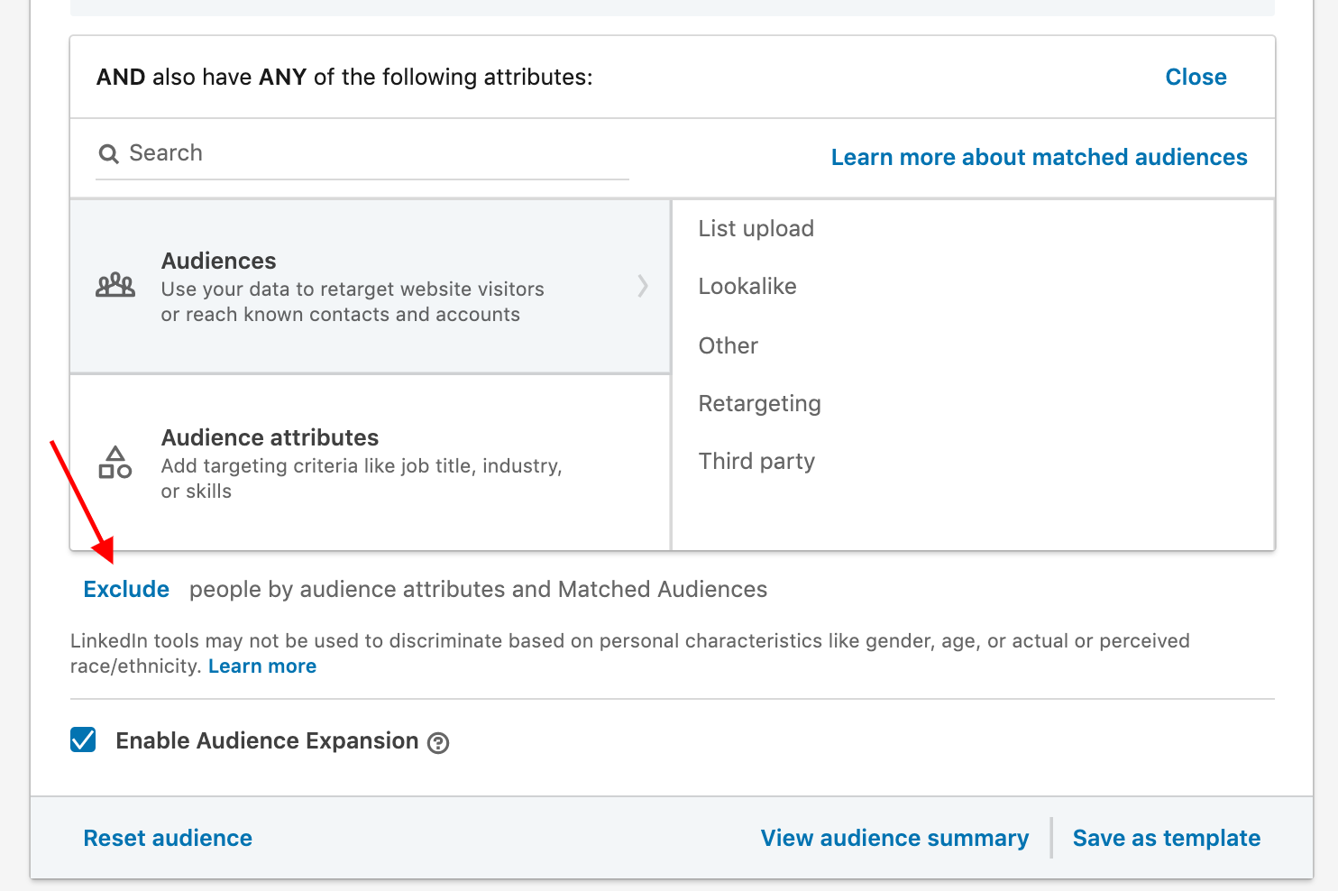 LinkedIn ad targeting
