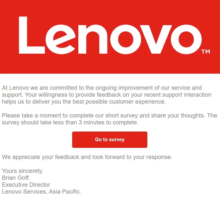Feedback - Lenovo