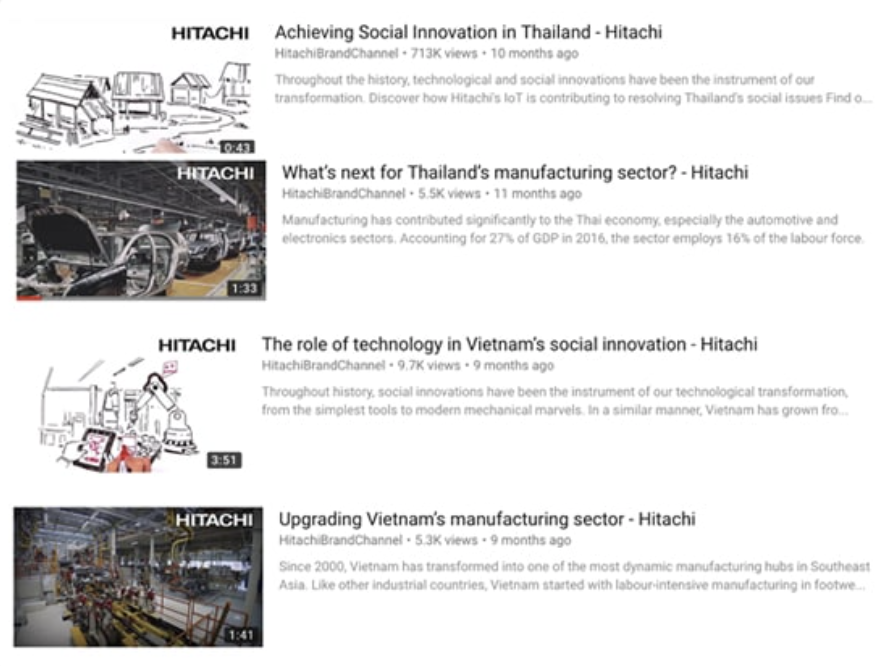Hitachi Asia YouTube Strategy