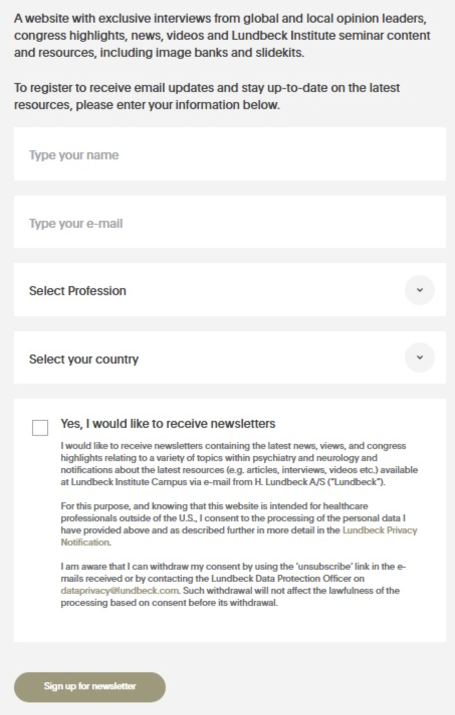 Lundbeck Email Journeys