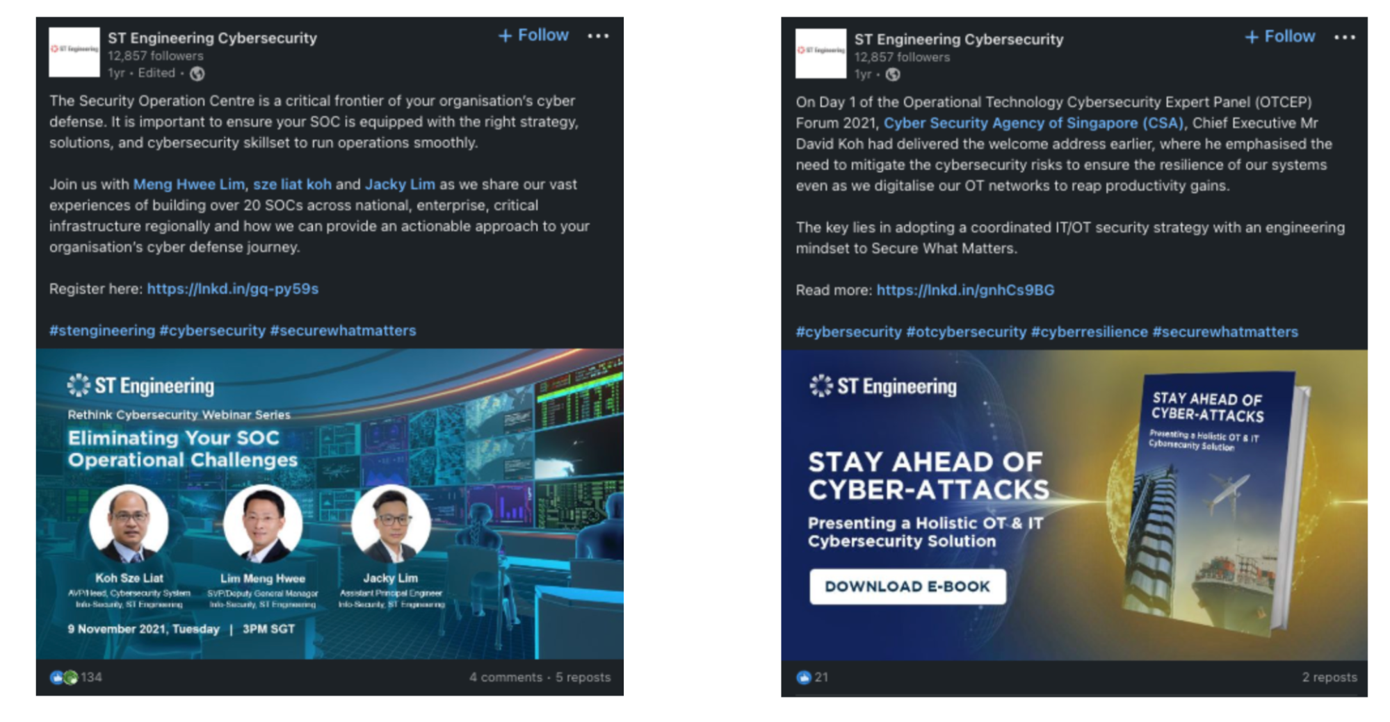 ST Engineering LinkedIn Campaigns